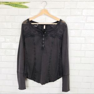 FREE PEOPLE BOHO LONG SLEEVE TOP